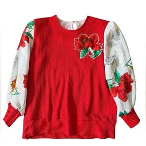 Vintage Anthony Sicari Red Knit Top – Size 12